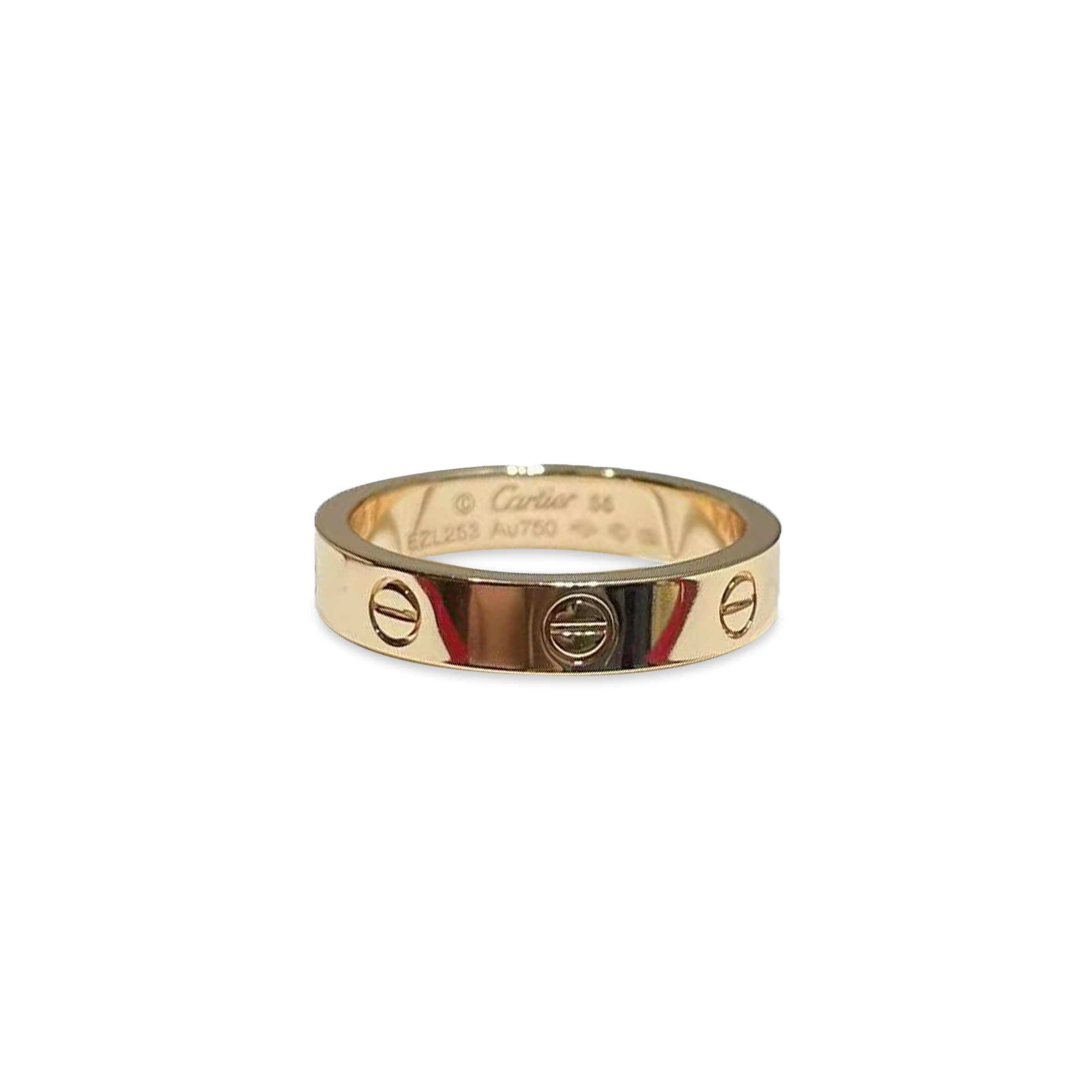 Ca*t*er love ring 4mm rose gold 350640